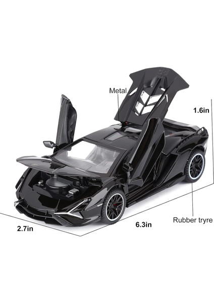 Wekity Oyuncak Arabalar Sian Fkp3 Metal Model Araba Işık ve Ses ile Geri Çekin Oyuncak Araba Erkek Çocuklar Yaş 3 + Yaş (Yurt Dışından) fırsatları