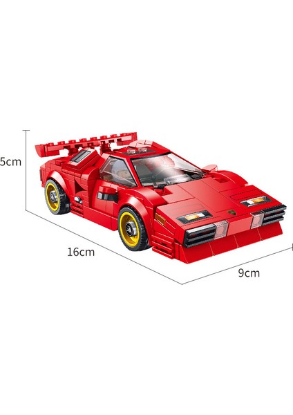 Çocuk Yapı Taşı Araba Montaj Modeli Geliştirme Istihbarat Yarış Diy Çocuk Oyuncak (Lamborghini Countash 666022) (Yurt Dışından)