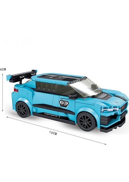 Çocuk Yapı Taşı Araba Montaj Modeli Geliştirme Zeka Yarışı Diy Çocuk Oyuncağı (Kirpik Leopar I-Pace 666002.) (Yurt Dışından)