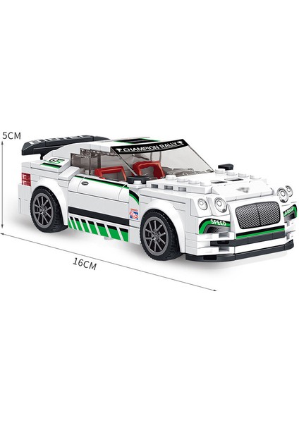 Çocuk Yapı Taşı Araba Montaj Modeli Geliştirme Zeka Yarış Diy Çocuk Oyuncak (Bingli Gt3-R 666007) (Yurt Dışından)