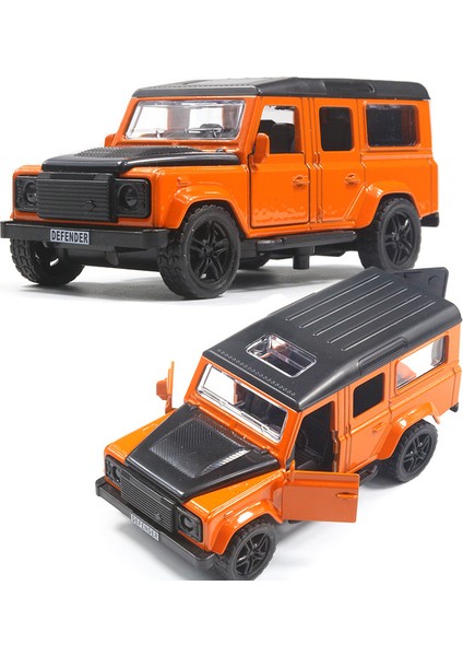 Alaşım Off-Road Araba Modeli Çocuk Oyuncak Araba Süsü (Road H Guard-Turuncu [sessiz Işık, 12CM, Üç Kapı]) (Yurt Dışından)