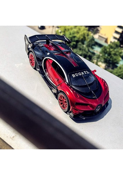 Saytay Bugatti Vision Gt Supercar 1/32 Çinko Alaşımı Döküm Geri Çekin Araba Modeli Oyuncak Ses ve Işık Erkek Kız (Kırmızı) ST-001 (Yurt Dışından) indirimleri