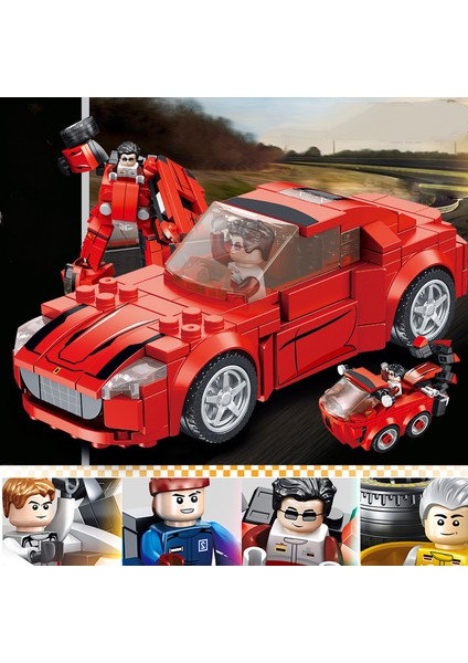 Çocuk Yapı Taşı Araba Montaj Modeli Geliştirme Zeka Yarış Diy Çocuk Oyuncağı (Ferrari F8 666001.) (Yurt Dışından) modelleri