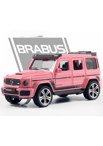Pembe Brabus [altı Kapı + Ses ve Işık + Blister Kutu Ekran Standı Yok] 1:32 Alaşım Araba Modeli Simülasyon Ses ve Işık Kapısı Off-Road Araba Modeli Çocuk Oyuncak Araba Süsleri (Yurt Dışından)
