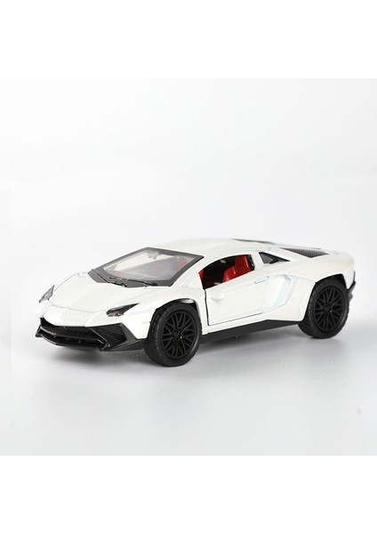 Alaşım Off-Road Araba Modeli Çocuk Oyuncak Araba Süsleri (Lamborghi N-Beyaz [sessiz Işık, 12CM, Üç Kapı]) (Yurt Dışından)