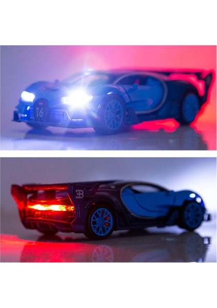 Saytay Bugatti Vision Gt Supercar 1/32 Çinko Alaşımı Döküm Geri Çekin Araba Modeli Oyuncak ST-001 (Yurt Dışından)