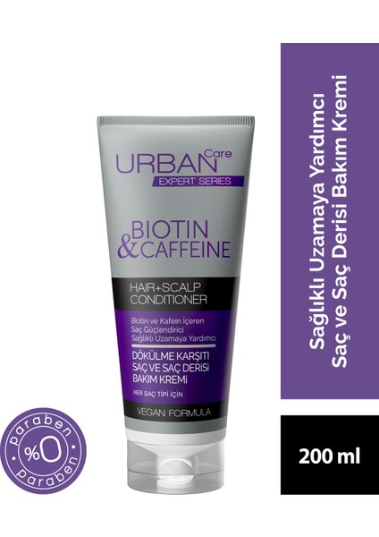 URBAN Care Expert Biotin & Kafein Saç Derisi Kremi 200 ml - vegan