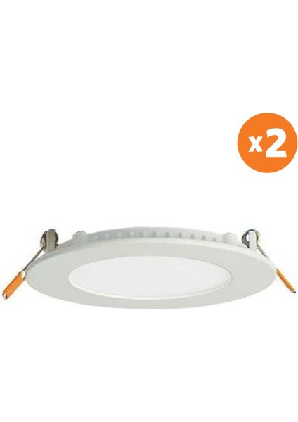 Slım LED Downlıght 12W 780LM 4000K IP40 (2'li) (Günışığı)