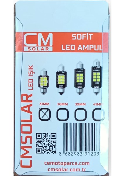 31MM Sofit LED Beyaz Işık Ampul Tavan-Plaka Aydınlatma