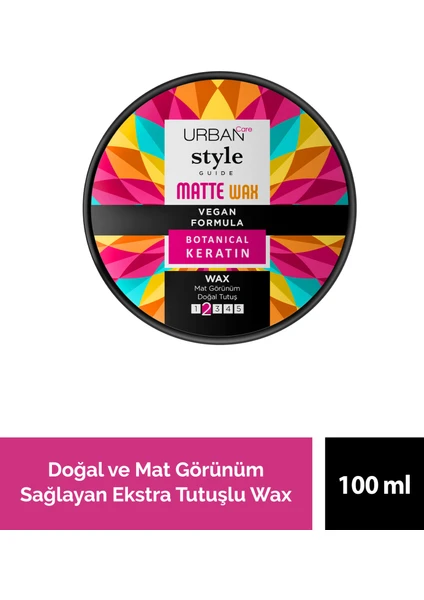 URBAN Care Style Guide Doğal ve Mat Görünüm Sağlayan Wax - Esnek Tutuş - Vegan - 100 ML