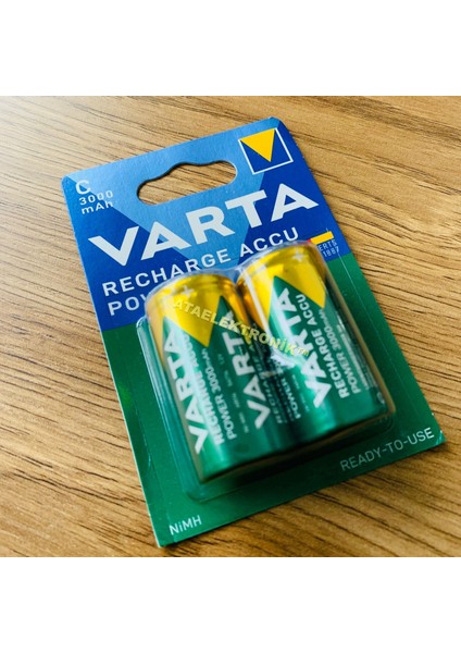 VARTA C BOY ŞARJ EDİLEBİLİR ŞARZLI PİL 3000 Mah, Ni-Mh HR14, 220HC, C, R14, MN1400, LR14, E93, 4014, KC, AM2, 814 fiyatları