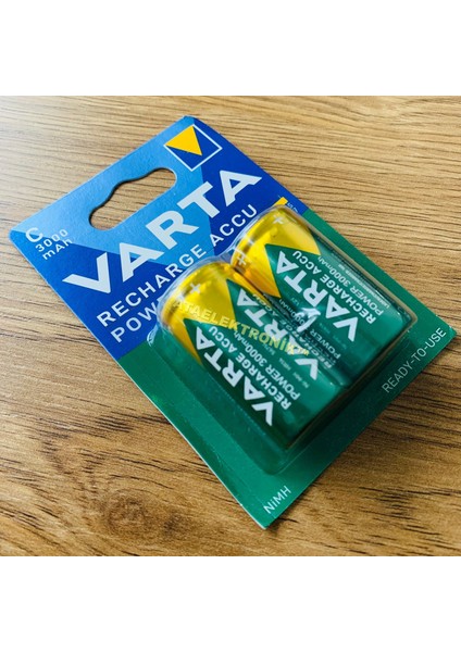 VARTA C BOY ŞARJ EDİLEBİLİR ŞARZLI PİL 3000 Mah, Ni-Mh HR14, 220HC, C, R14, MN1400, LR14, E93, 4014, KC, AM2, 814 fırsatları