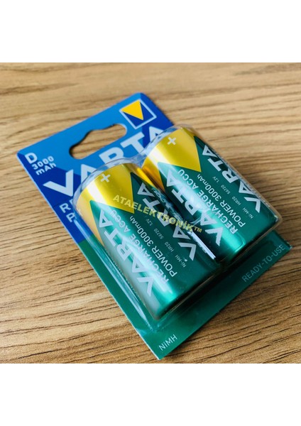 VARTA C BOY ŞARJ EDİLEBİLİR ŞARZLI PİL 3000 Mah, Ni-Mh HR14, 220HC, C, R14, MN1400, LR14, E93, 4014, KC, AM2, 814