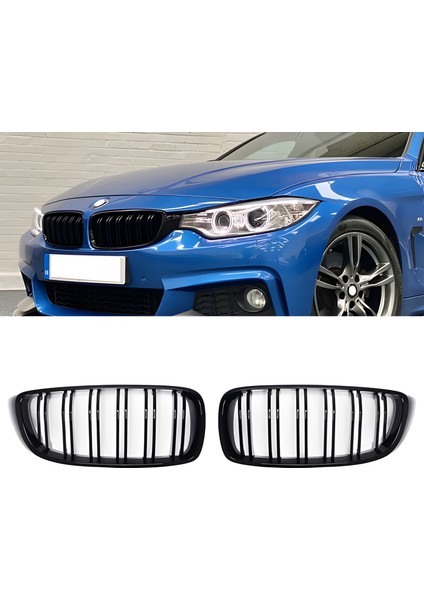 Bmw 4 Serisi F32/F33/F36 Ön Panjur Böbrek Parlak Siyah Piano Black M4 Model 2012-2017