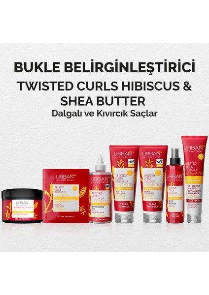 URBAN Care Hibiscus&Shea Butter Kıvırcık ve Dalgalı Saçlara Özel Miselar Şampuan-Sülfatsız-340 ML