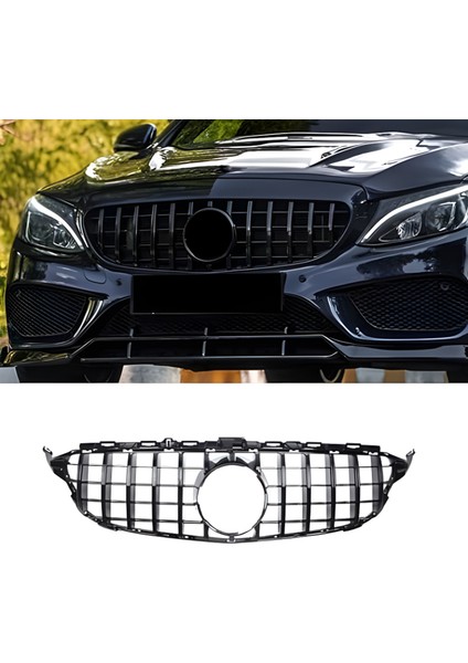 Mercedes C-Class W205 Ön Panjur  Parlak Siyah Piano Black Gtr Model 2015-2018