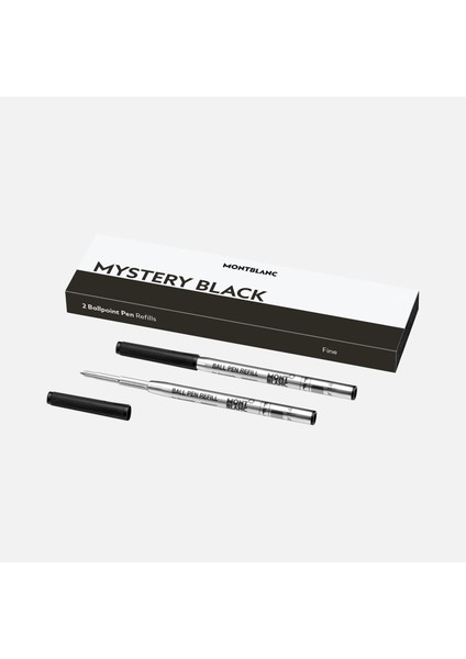 2 Ballpoint Pen Refill Fine Mystery Black 128210