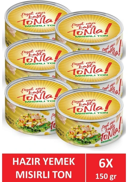 Fiyat Cüz'I Kalite Tonla Kalite Tonla Aç Ye Mısırlı Ton Balığı 150 gr x 6 Adet