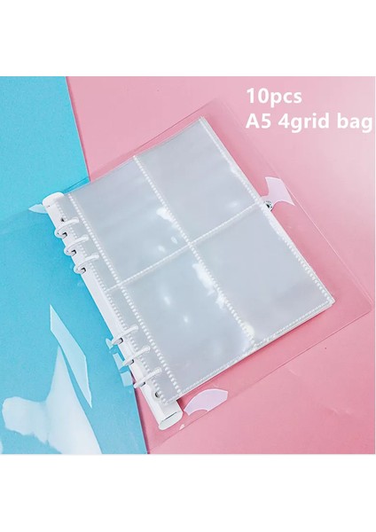 10 Adet A6 1 Adet Şeffaf Renkli Plastik Klips Dosya Klasörü A5 A6 Dizüstü Gevşek Yaprak Halka Bağlayıcı Planlayıcısı Gündem Okul Ofis Kırtasiye (Yurt Dışından)