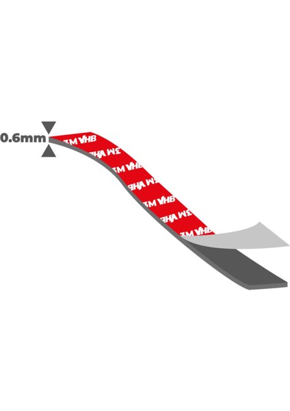 3m 5925F Vhb Güçlü Çift Taraflı Bant 14CM x 1.5cm 50 Adet