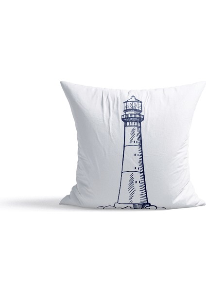Lighthouse / Deniz Feneri Çift Taraflı Kırlent Kılıfı 2 Adet modelleri