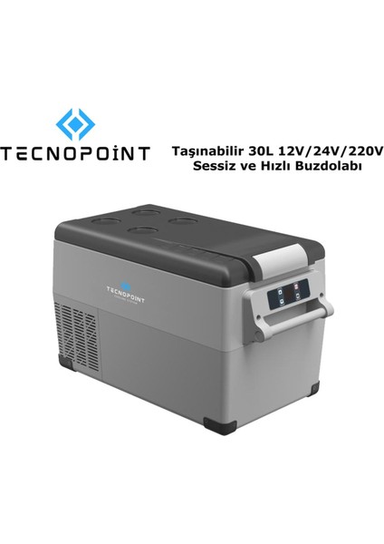 Tecno Point Tecnopoint TC21-10 Taşınabilir Araç Buzdolabı 35 Litre 12V/24V/220V