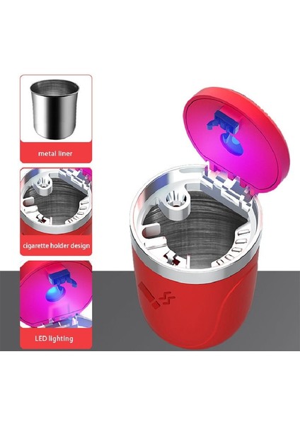 Işıklı Küllük Otomatik Açmalı Kırmızı / ICKU53 modelleri