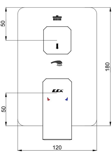 Tiera Ankastre Mat Siyah Banyo Bataryası 2 Parça Set / 2 Yollu (102167205C1-KDE+102166201C1) modelleri