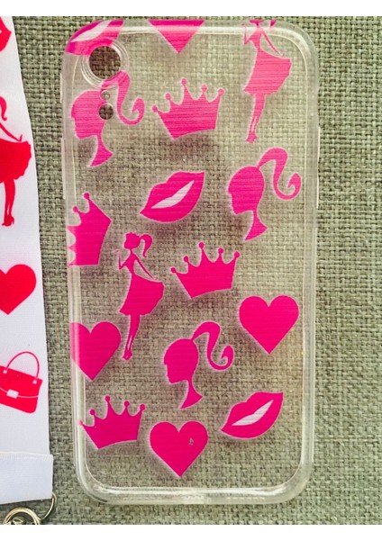 Iphone Xr Barbie Özel Tasarım Telefon Boyun Askılı Set Kılıf modelleri