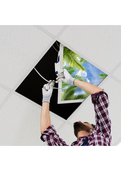 60X60 LED Panel Aydınlatma Armatür Avize Sıva Altı Desenli Tekli 46510187SA