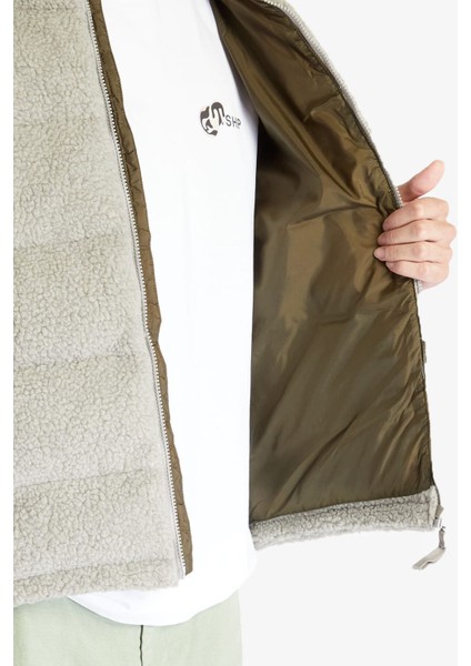 Yu Teddy Pile Erkek Gri Mont 54068-885