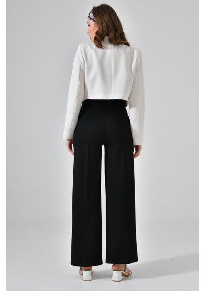Ekru Kruvaze Crop Blazer Ceket indirimleri