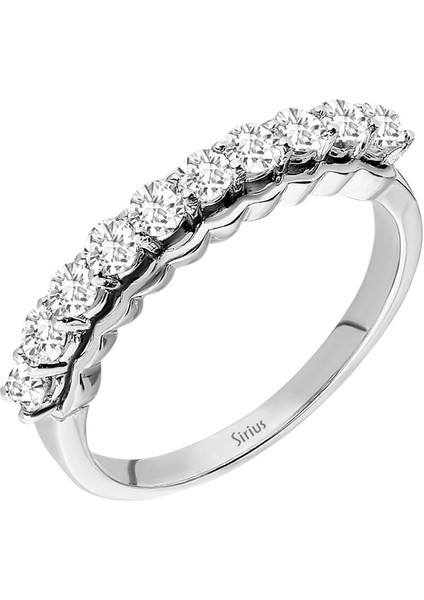 G Renk 0,40 Karat Pırlanta Yarım Tur Yüzük 0423R0139