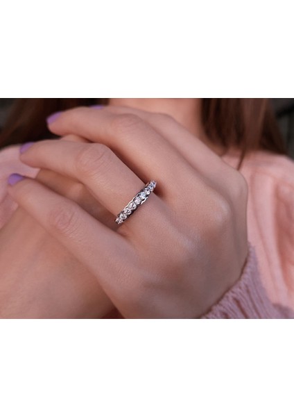 G Renk 0,40 Karat Pırlanta Yarım Tur Yüzük 0423R0139 fırsatları