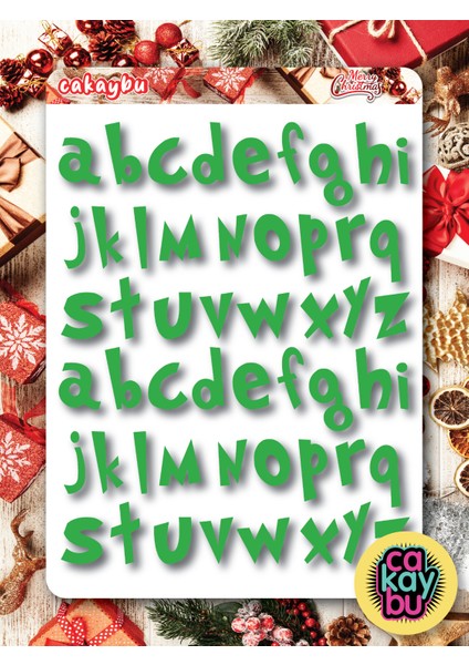 Grinch Letters Christmas Sticker Set A4 Boyutunda 1 Sayfa