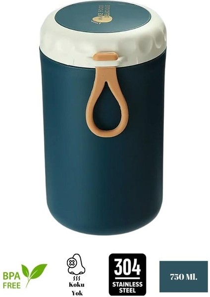 Litan Stainless Steel Soup Cup - Çorba - Yoğurt ve Yulaf Saklama Kabı – 750 Ml.