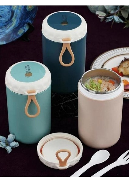 Litan Stainless Steel Soup Cup - Çorba - Yoğurt ve Yulaf Saklama Kabı – 750 Ml.