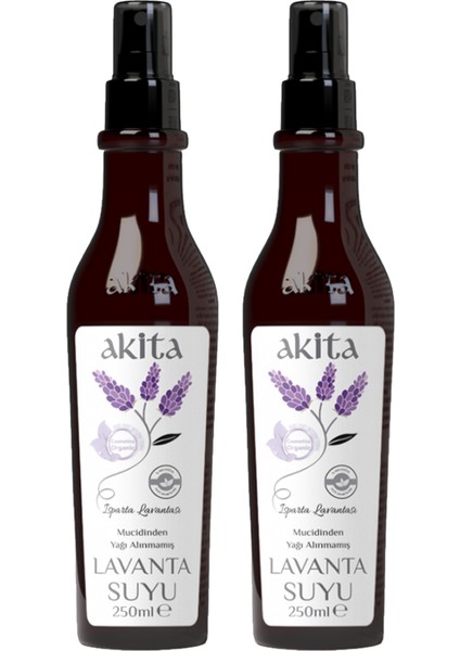 % 100 Doğal Yağı Alınmamış Lavanta Suyu 2X250mL