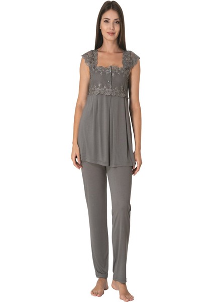 Füme Hamile Lohusa Pijama Takımı