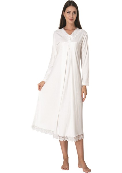 Ekru Hamile Lohusa Gecelik