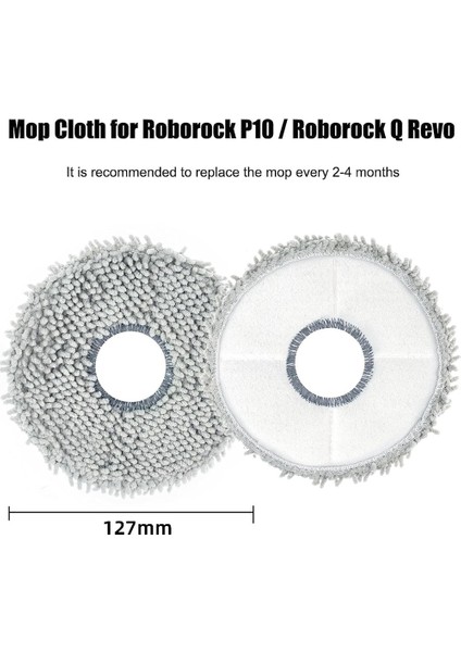Roborock Q Revo Robot Süpürge Yedek Parça, Ana Fırça, Yan Fırça, Toz Torbası, Paspas Bezi Aksesuar Seti (Yurt Dışından)