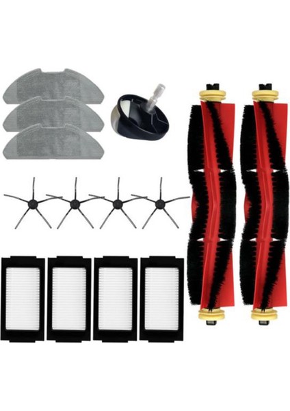 14 Adet Için Uygun Xiaomijia Pro Zemin Süpürme Makinesi Rulo Fırça Ana Fırça Yan Fırça Filtre Ekranı Tekerlek Temizleme Bezi (Yurt Dışından)
