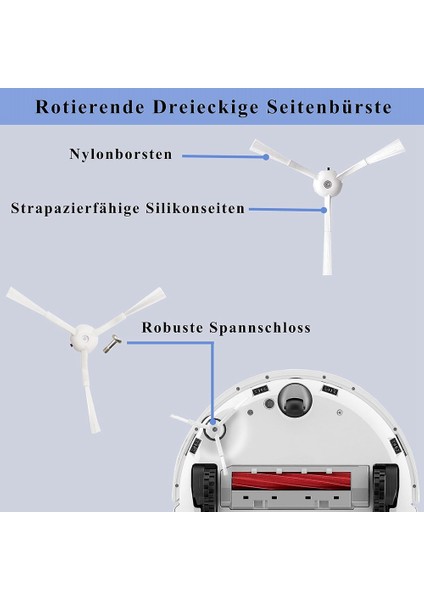 Roborock Q Revo Aksesuarları, Roborock P10 Robot Süpürge Yedek Parça Aksesuar Seti Ana Fırça Toz Torbası (Yurt Dışından)