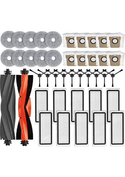 Dreame Bot Için L20 ULTRA/L20 Ultra Komple Yedek Parçalar Aksesuarları Rulo Yan Fırça Filtre Paspas Pedi Toz Torbası (Yurt Dışından)