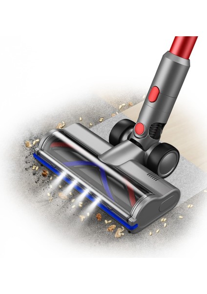 Dyson V7 V8 V10 V11 V15 Için Yedek Vakum Kafası Sert Zemin Aparatı Temizleyici Elektrikli Fırça Kafası ile LED Işık (Yurt Dışından)