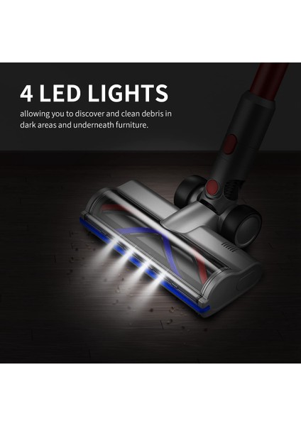 Dyson V7 V8 V10 V11 V15 Için Yedek Vakum Kafası Sert Zemin Aparatı Temizleyici Elektrikli Fırça Kafası ile LED Işık (Yurt Dışından)