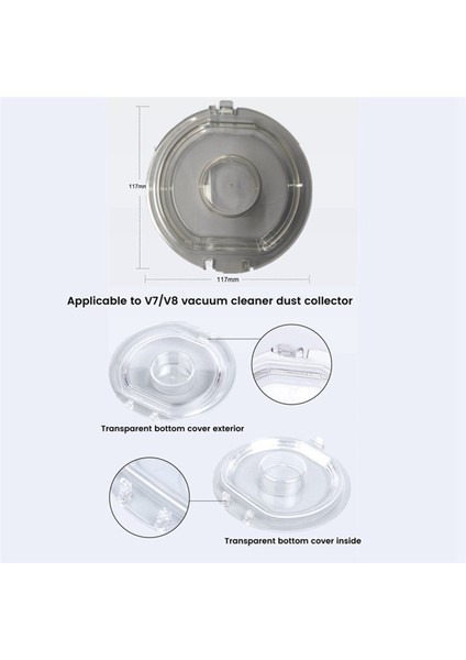 Dyson V7/V8/V8SLIM Akülü Elektrikli Süpürge Toz Kovası Alt Kapak Parçası Süpürgesi Aksesuarları B Için Kir Kutusu Taban Kapağı (Yurt Dışından)