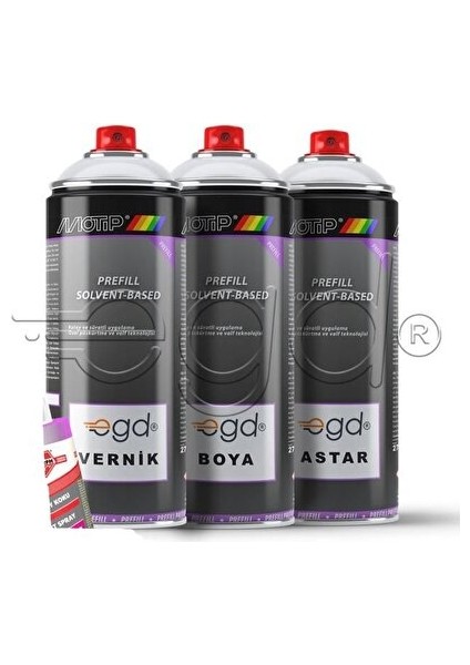 Volkswagen LA7W Refleks Gümüş Sprey Boya Üçlü Set