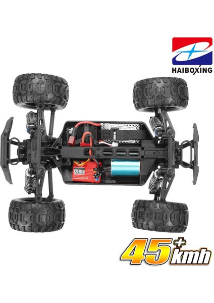 RC 1/16 Destroyer 45+ KM/H Sürat Uzaktan Kumandalı RC Model Araba RTR Elektrikli 4WD Brushless Fırçasız Truggy Truck (Yeşil)