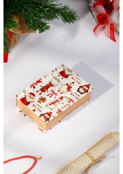 Beyaz Noel Yılbaşı Yeni Yıl Dekorlu Kutu Takı Aksesuar Organizer fiyatları